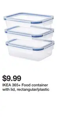 IKEA Ikea 365+ food container with lid, rectangular/plastic offer