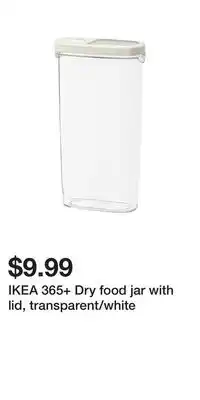 IKEA Ikea 365+ dry food jar with lid, transparent/white offer