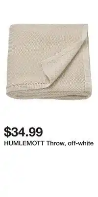 IKEA Humlemott throw, off-white offer