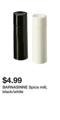 IKEA Barnasinne spice mill, black/white offer