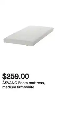 IKEA Åsvang foam mattress, medium firm/white offer