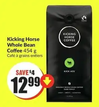 FreshCo Kicking Horse Whole Bean Coffee 454g offer