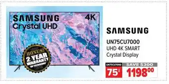 2001 Audio Video Samsung uhd 4k smart crystal display 75 offer