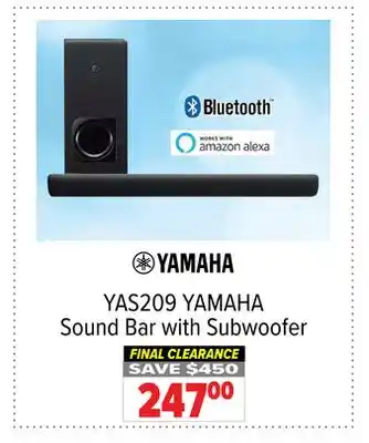 2001 Audio Video Yamaha sound bar with subwoofer offer