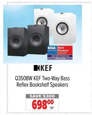 2001 Audio Video Kef two-way bass reflex bookshelf speakers offer