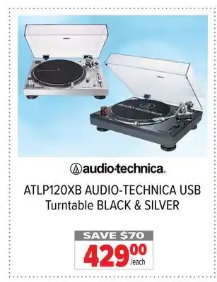 2001 Audio Video Audio-technica usb turntable black & silver offer