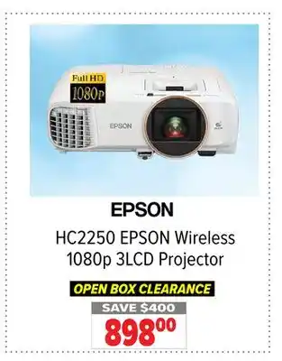 2001 Audio Video Epson wireless 1080p 3lcd projector offer