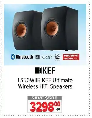 2001 Audio Video Kef ultimate wireless hifi speakers offer
