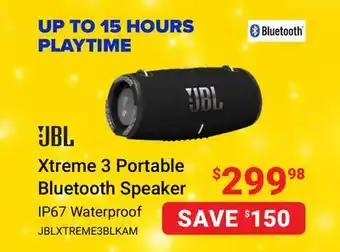 Visions Electronics Jbl xtreme 3 portable bluetooth speaker offer