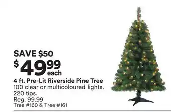 Michaels 4 ft. pre-lit riverside pine tree offer
