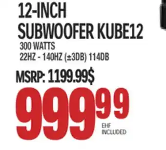Centre Hi-Fi Kef 12-inch subwoofer kube12 offer
