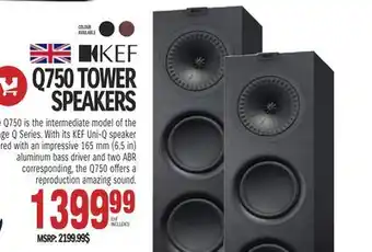 Centre Hi-Fi Kef q750 tower speakers offer