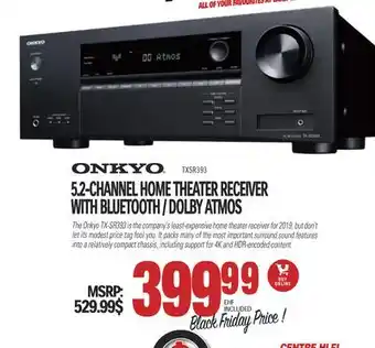 Centre Hi-Fi Onkyo 5.2-channel home theater receiver with bluetooth / dolby atmos offer
