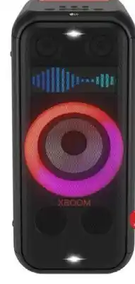 Centre Hi-Fi Lg portable tower speaker with 250w of power and pixel led lighting with up to 20 hrs of battery life offer