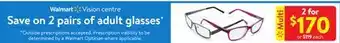 Walmart Adult glasses offer