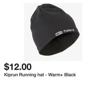 Decathlon Kiprun running hat - warm+ black offer