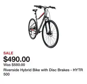 Riverside hybrid bike with disc brakes - hytr 500