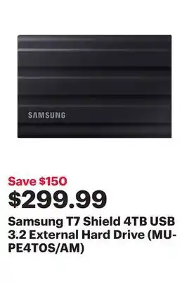 Best Buy Samsung t7 shield 4tb usb 3.2 external hard drive (mu-pe4t0s/am) offer