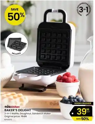 Stokes Baker's delight 3-in-1 waffle, doughnut, sandwich maker offer