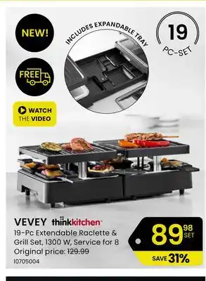 Stokes Vevey 19-pc extendable raclette grill set, 1300 w, service for 8 offer