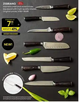 Stokes Zebrano stainless steel and wood knives equipped with high-quality blades offer