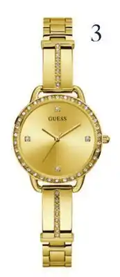 Hudson's Bay Guess gold tone stainless steel & crystal bracelet watch offer