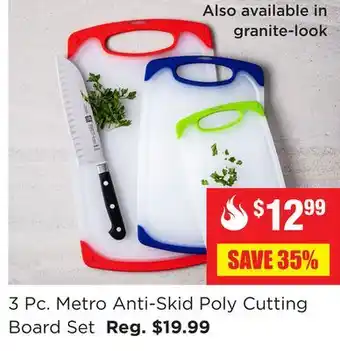 Kitchen Stuff Plus 3 pc. metro anti-skid poly cutting board set offer