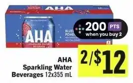 IGA AHA Sparkling Water Beverages 12x355 mL offer