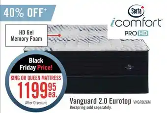 The Brick Serta icomfort hybrid prohd vanguard 2.0 eurotop king mattress offer