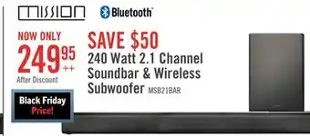 The Brick Mission soundbar with wireless subwoofer - msb21 offer