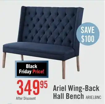 The Brick Ariel wing-back hall bench offer