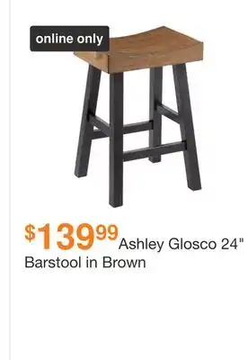 Ashley Furniture Ashley glosco 24 barstool in brown offer