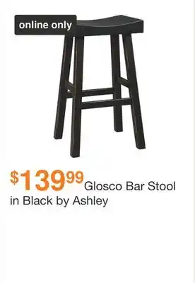 Ashley Furniture Glosco bar stool in black by ashley offer