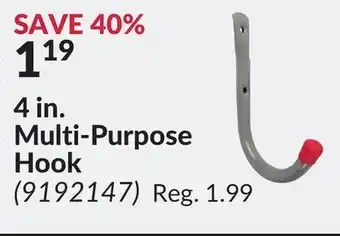 Princess Auto 4 in. multi-purpose hook offer