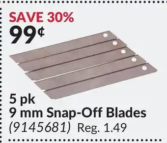 Princess Auto 5 pk 9 mm snap-off blades offer