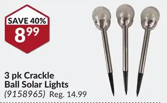 Princess Auto 3 pk crackle ball solar lights offer