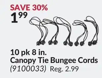 Princess Auto 10 pk 8 in. canopy tie bungee cords offer