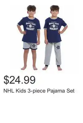 Costco Nhl kids 3-piece pajama set offer