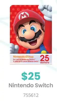 GameStop Nintendo switch nintendo eshop digital card $25 offer