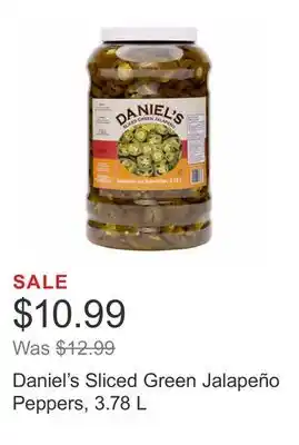 Costco Daniel's sliced green jalapeño peppers, 3.78 l offer