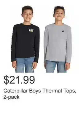 Costco Caterpillar boys thermal tops, 2-pack offer