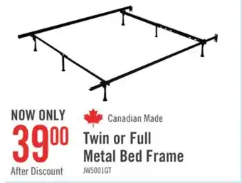 The Brick Twin/full metal glider bed frame offer