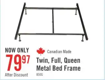 The Brick Twin/full/queen metal glide bed frame offer