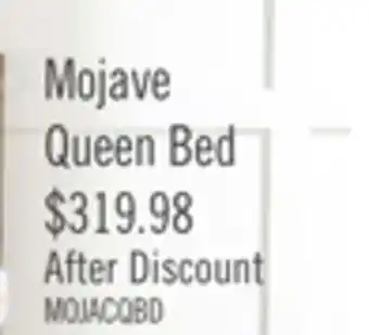 The Brick Mojave queen bed offer
