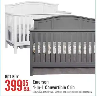 The Brick Emerson 4-in-1 convertible crib - dove grey offer