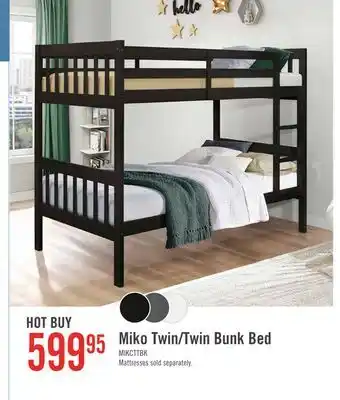 The Brick Miko twin open panel bunk bed espresso offer