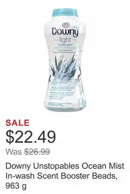 Costco Downy unstopables ocean mist in-wash scent booster beads, 963 g offer