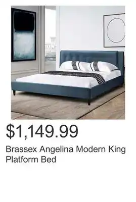Costco Brassex angelina modern king platform bed offer