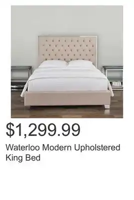 Costco Waterloo modern upholstered king bed offer