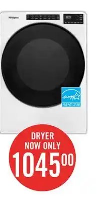 The Brick Whirlpool 7.4 cu. ft. electric dryer with wrinkle shield - ywed5605mw offer